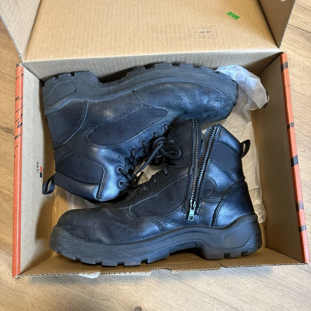 WORX by Red Wing Style Electrum 5266 Men Size 10 Black Composite Toe Work Boots